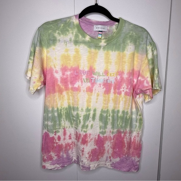 Mira Mikati Tie Dye Organic Cotton Embroidered Love Will Keep Us Together Small - Picture 2 of 6